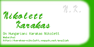 nikolett karakas business card
